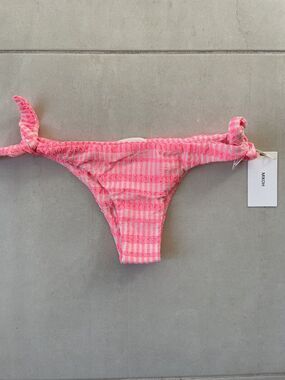 Mikoh Swim Bikini Bottom Gingham Seersucker Beach Summer Coquette Cottagecore